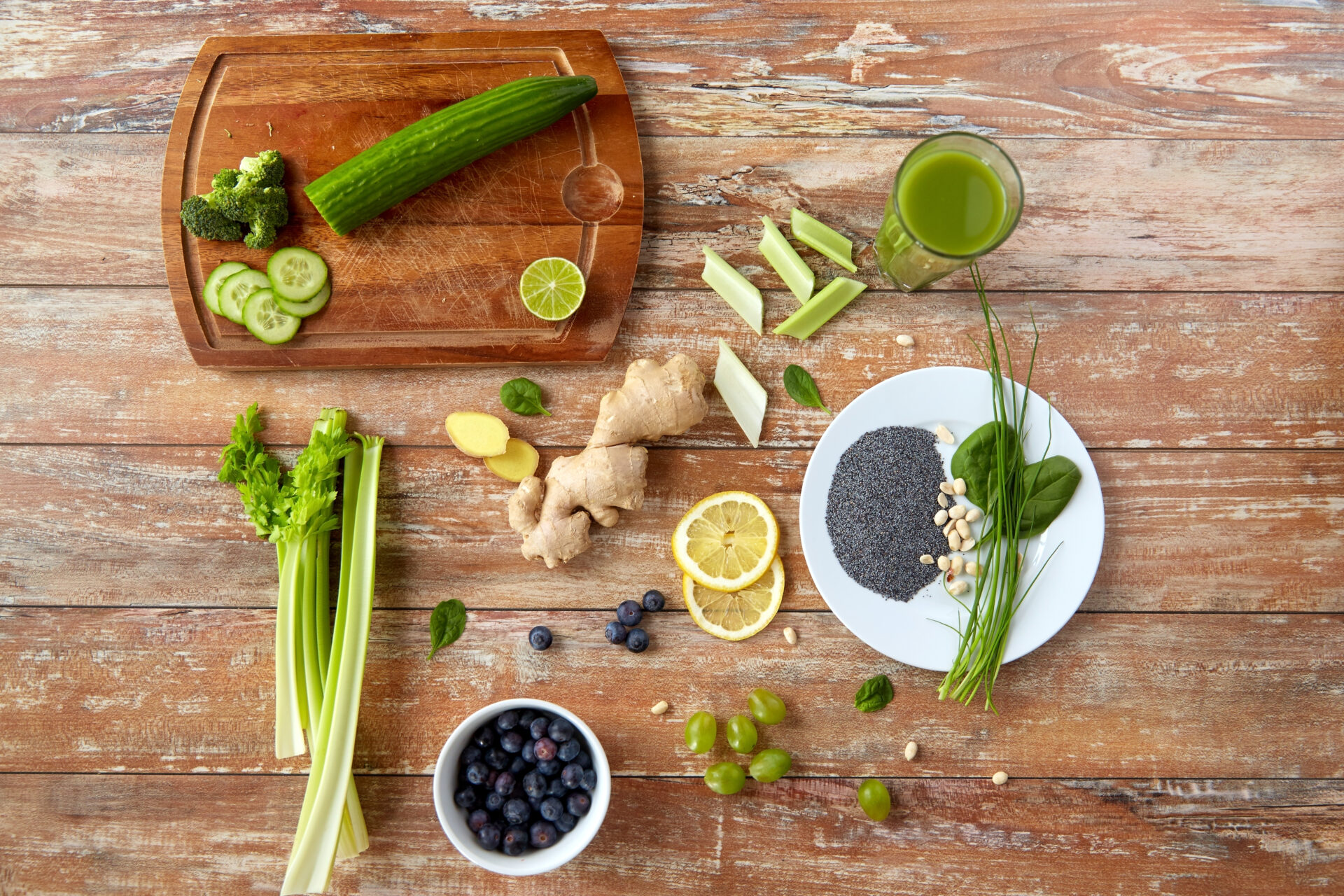 Fruit and Veg on a wooden table